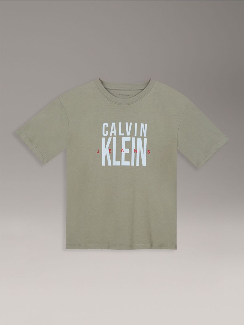 Polera Nino Bold Ckj Graphic Verde Calvin Klein