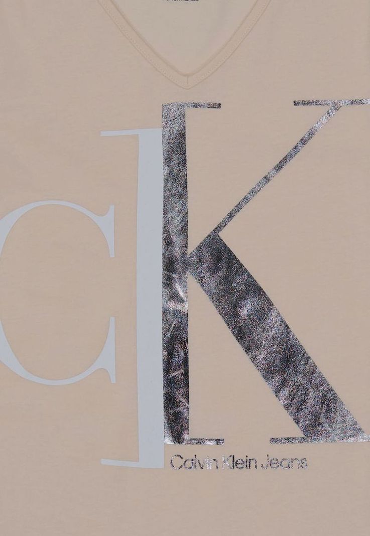 Polera Split Monogram Beige Calvin Klein-1