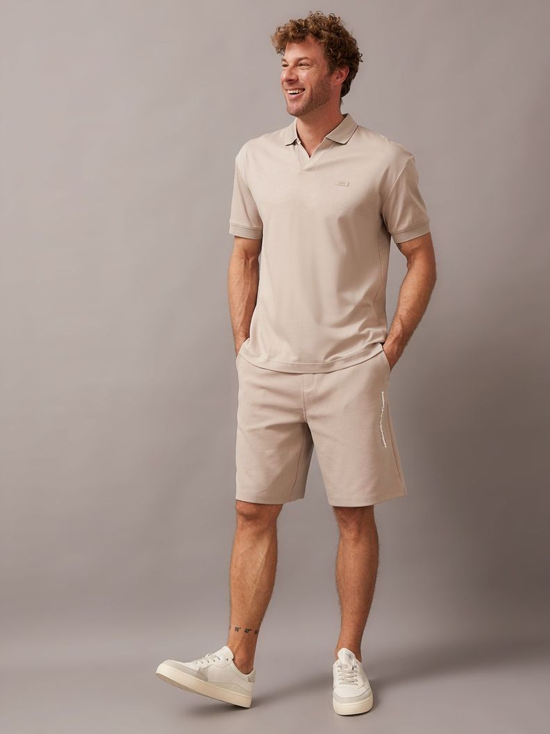 Polo Smooth Cotton Beige Calvin Klein-1