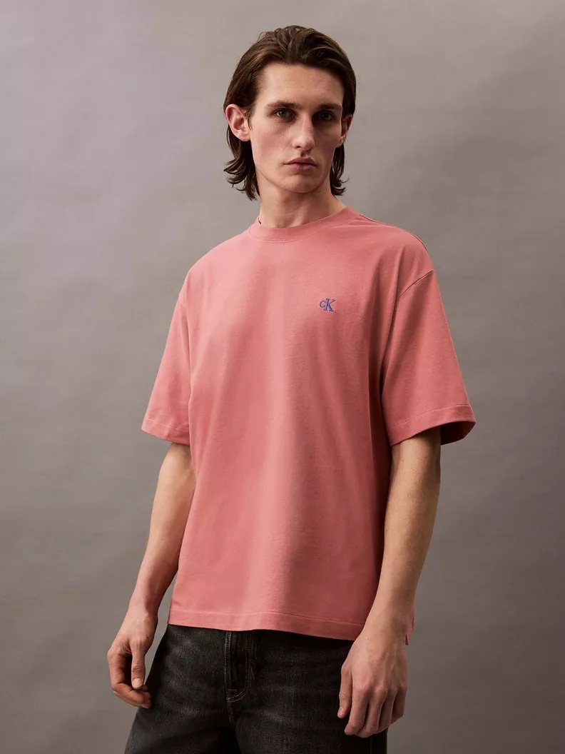 Polera Relaxed y Monograma Archive Rosado Calvin Klein S