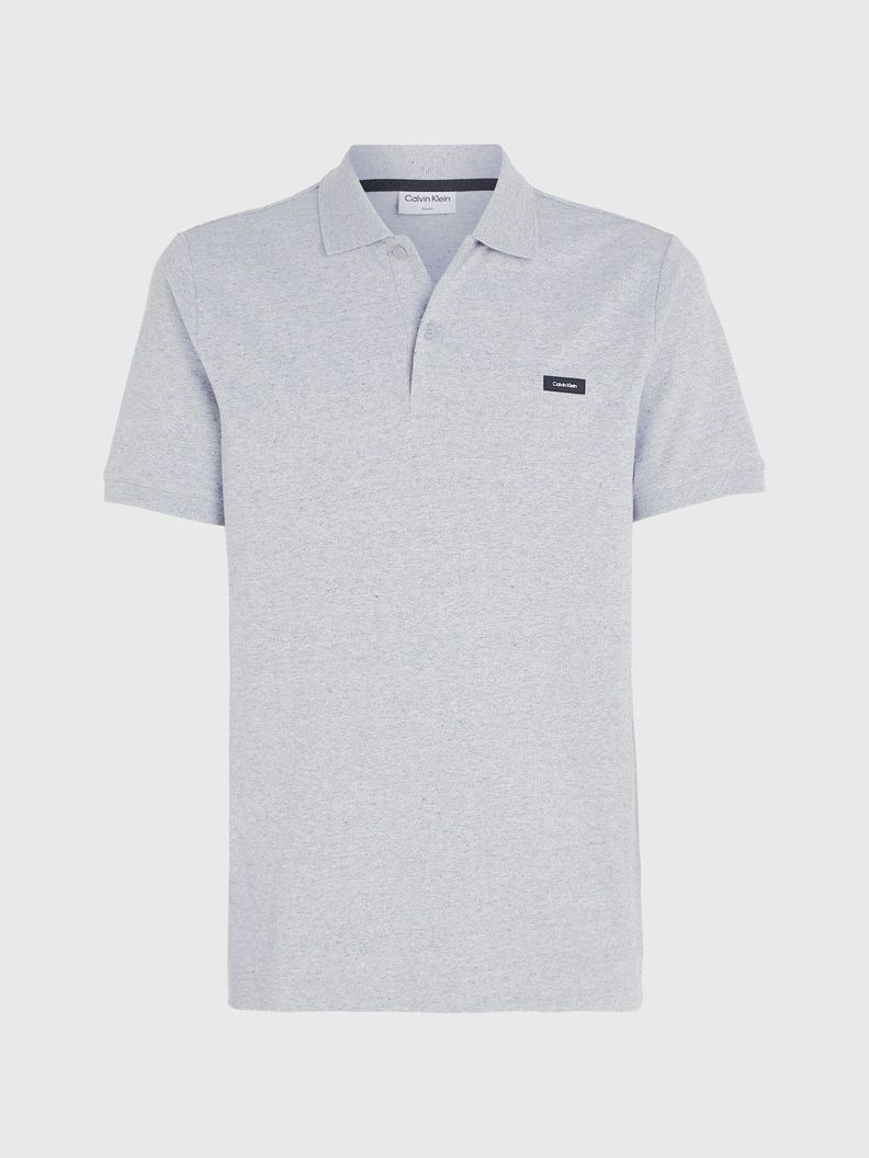 Polo Stretch Slim Button Gris Calvin Klein-4