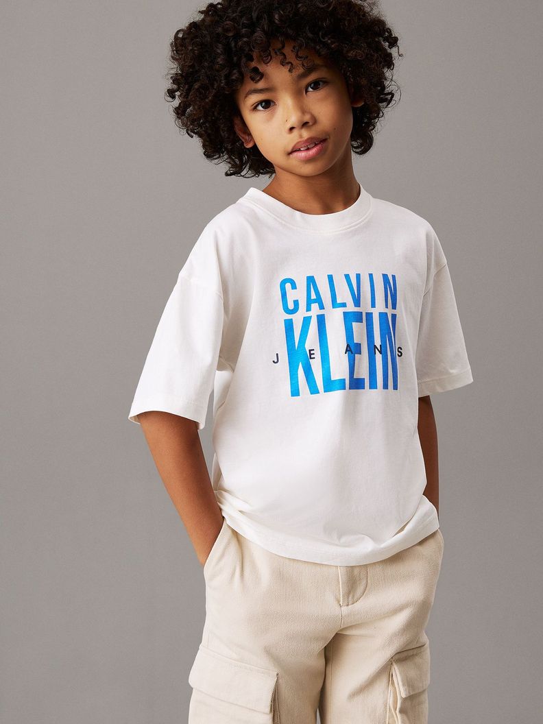 Polera Nino Bold Ck Graphic Blanco Calvin Klein 6