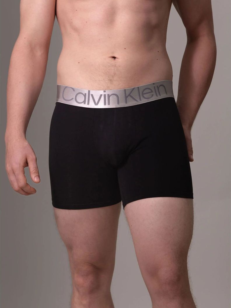 Pack 3 Bóxers Brief Steel Cotton Negro Calvin Klein-1