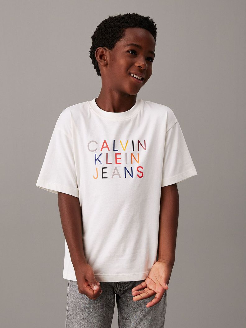 Polera Niño Logo Graphic Blanco Calvin Klein-0