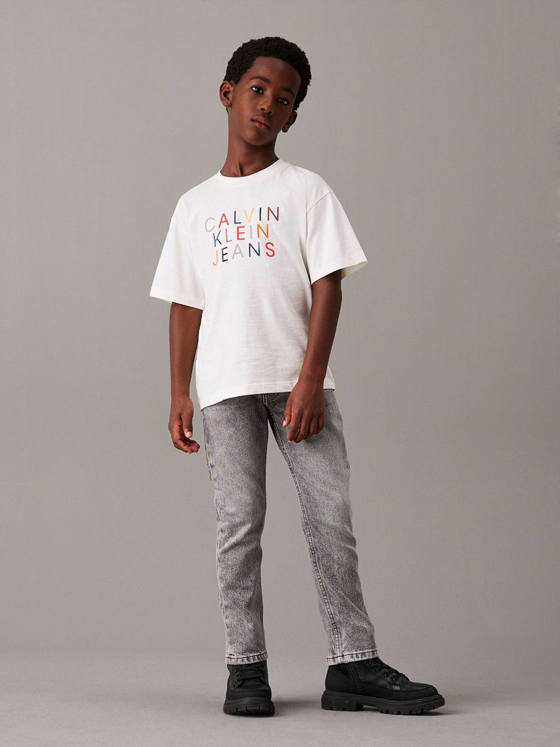 Polera Niño Logo Graphic Blanco Calvin Klein-1