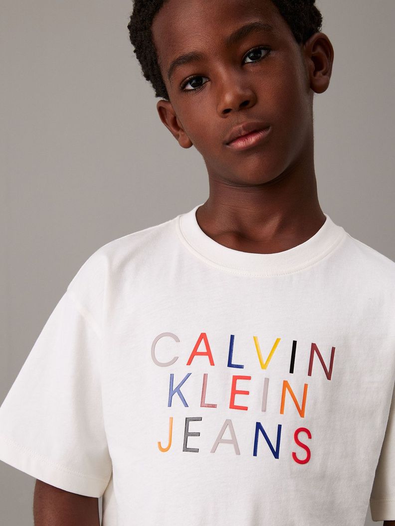 Polera Niño Logo Graphic Blanco Calvin Klein-3