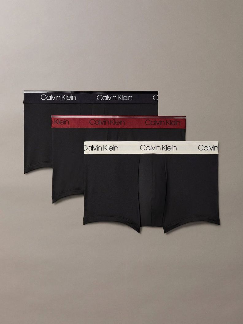 Pack 3 Bóxers Low Rise Trunk Micro Negro Calvin Klein-0