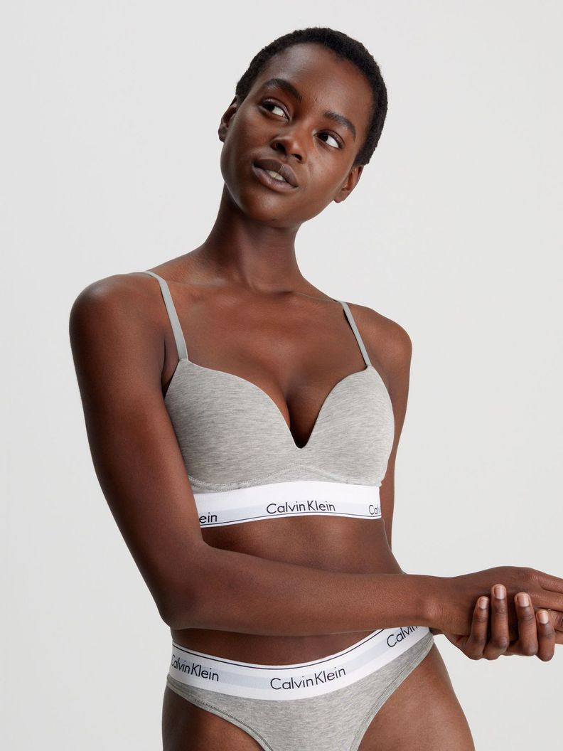 Brasier Push Up Modern Cotton Gris Calvin Klein-0