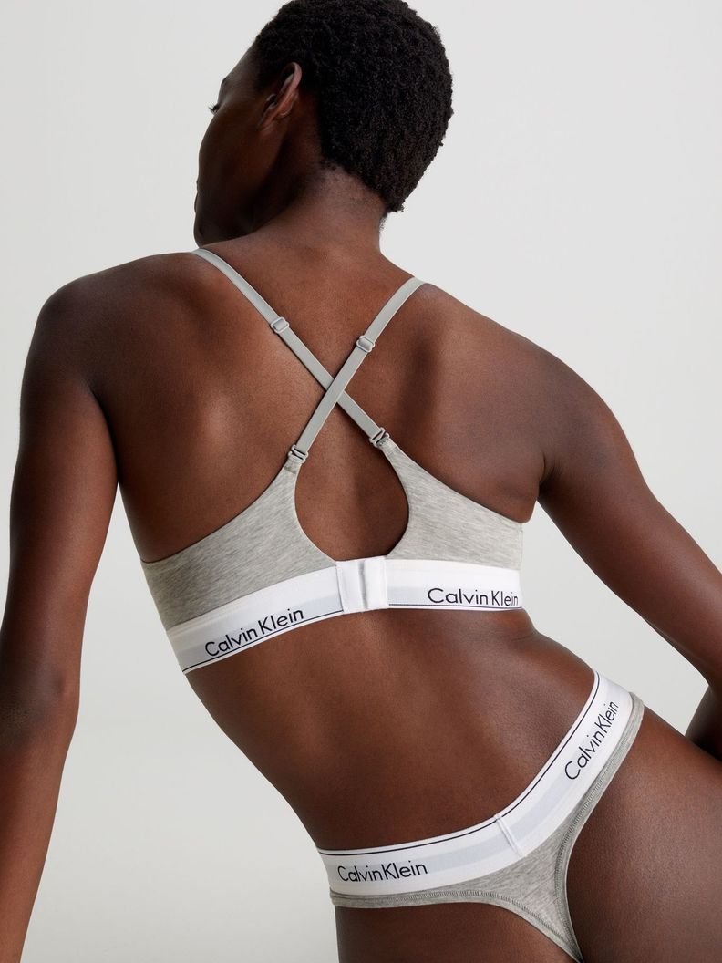 Brasier Push Up Modern Cotton Gris Calvin Klein-3