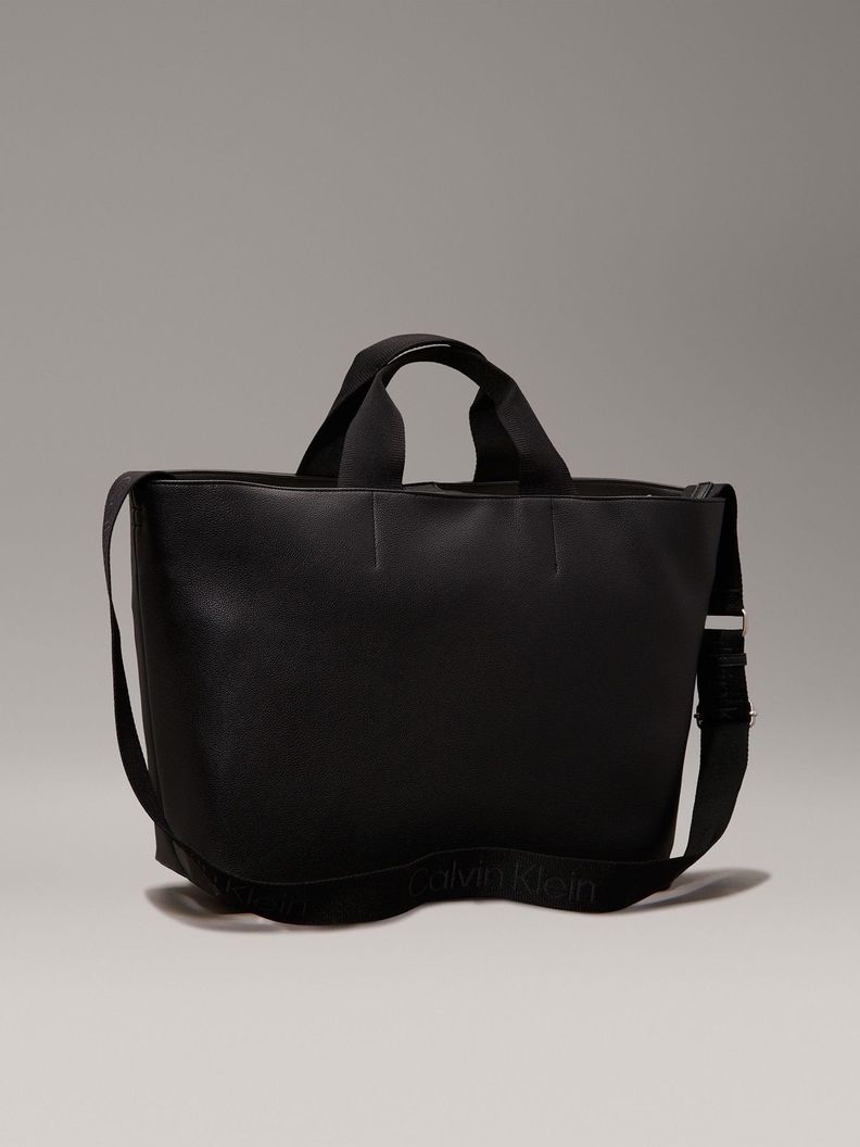 Cartera Tote Over Webbing Negro Calvin Klein-4