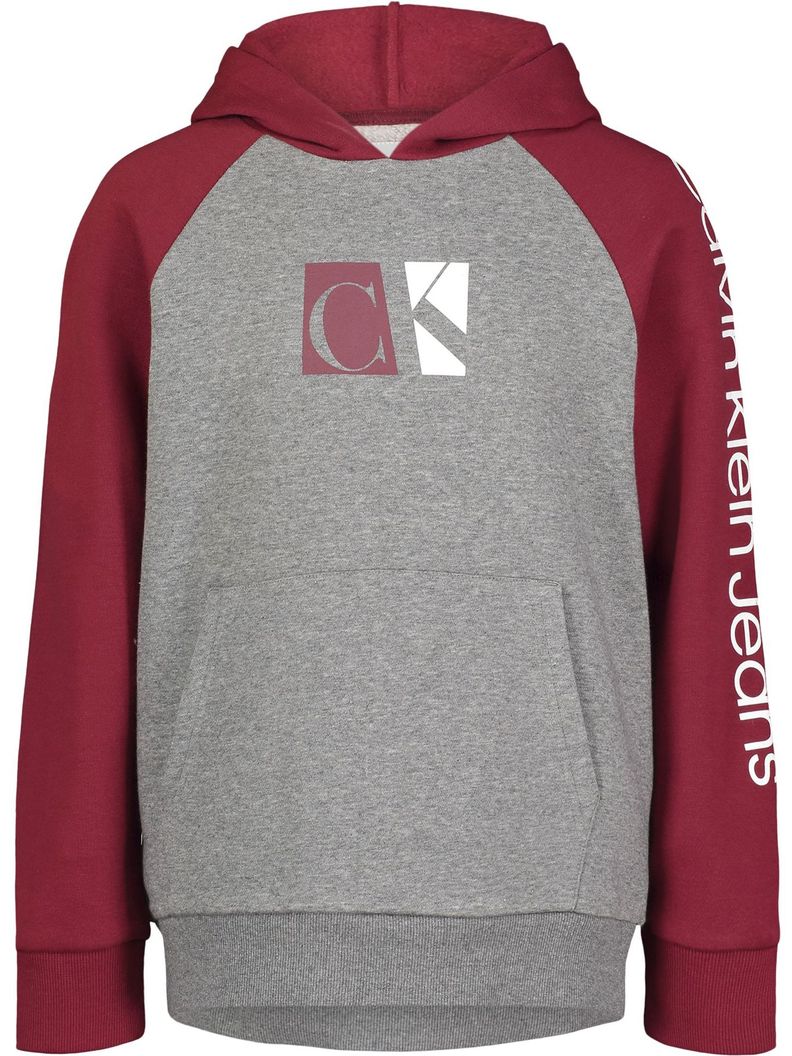 Hoodie Multi Logo Pullover Burdeo Calvin Klein