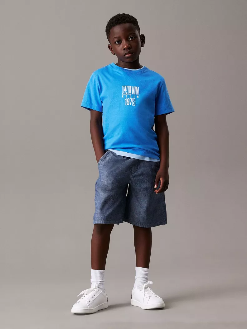Short Nino Cambray Azul Calvin Klein 6