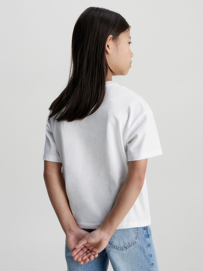 Polera Niña Ck Logo Boxy Blanco Calvin Klein-2