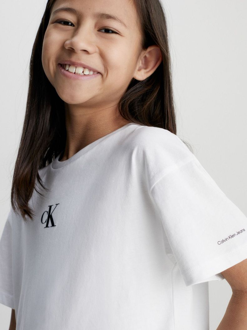Polera Niña Ck Logo Boxy Blanco Calvin Klein-3