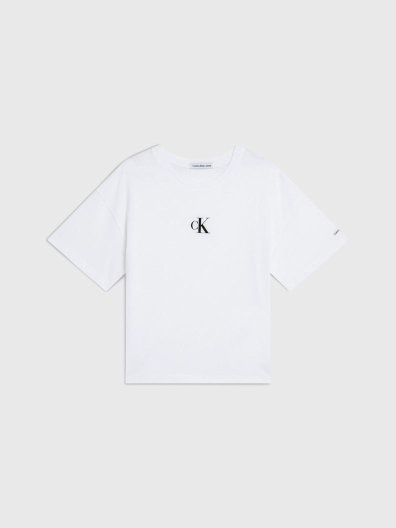 Polera Niña Ck Logo Boxy Blanco Calvin Klein-4