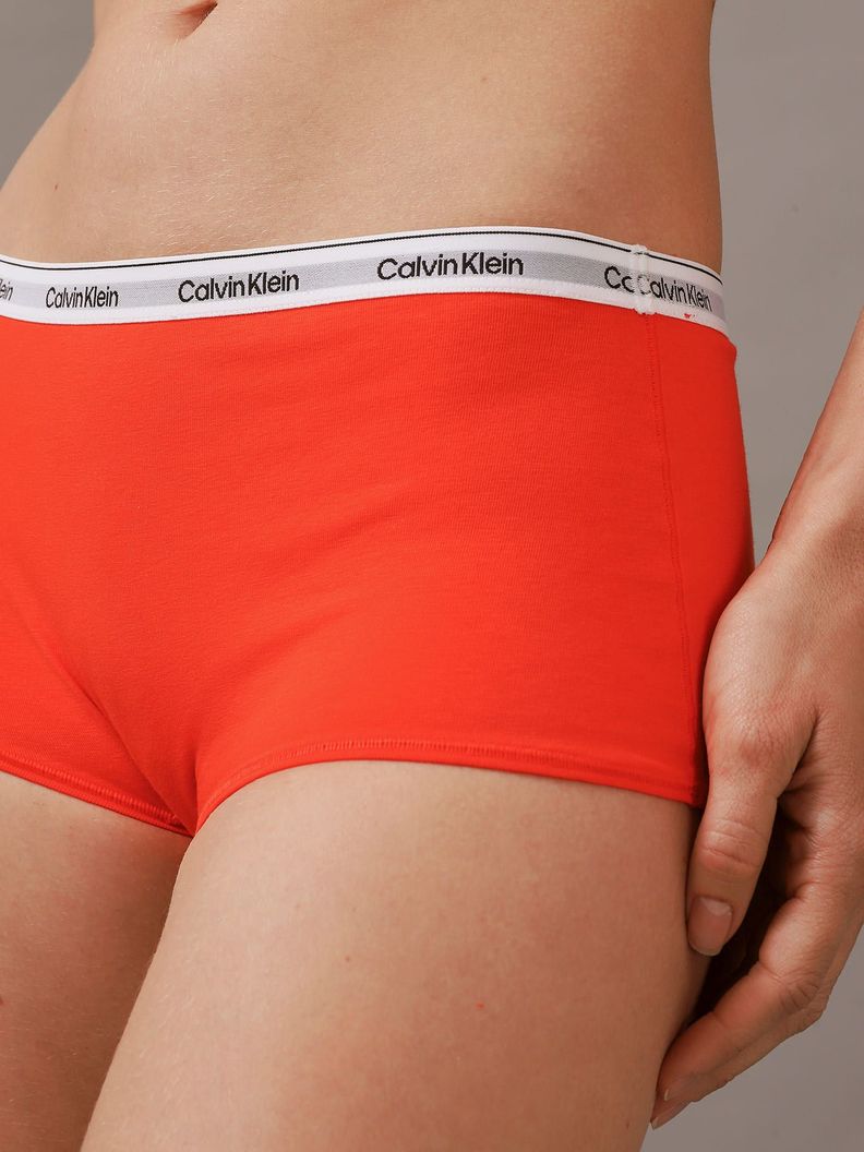 Calzón Hipster Modern Logo Naranja Calvin Klein-3