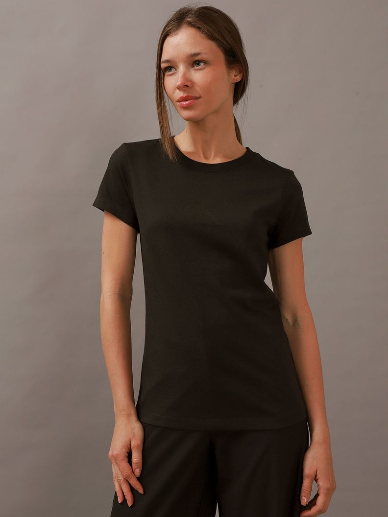 Polera Burn Out Ck Slim Negro Calvin Klein-0