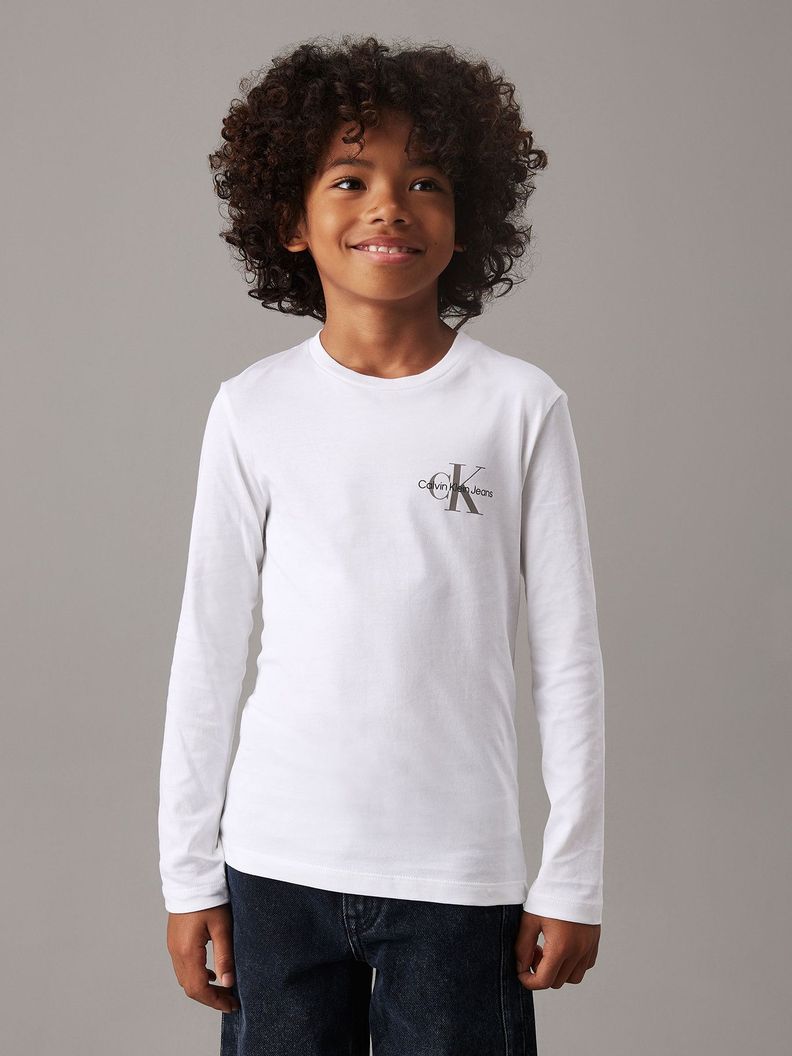 Polera Niño Chest Monologo Blanco Calvin Klein-0