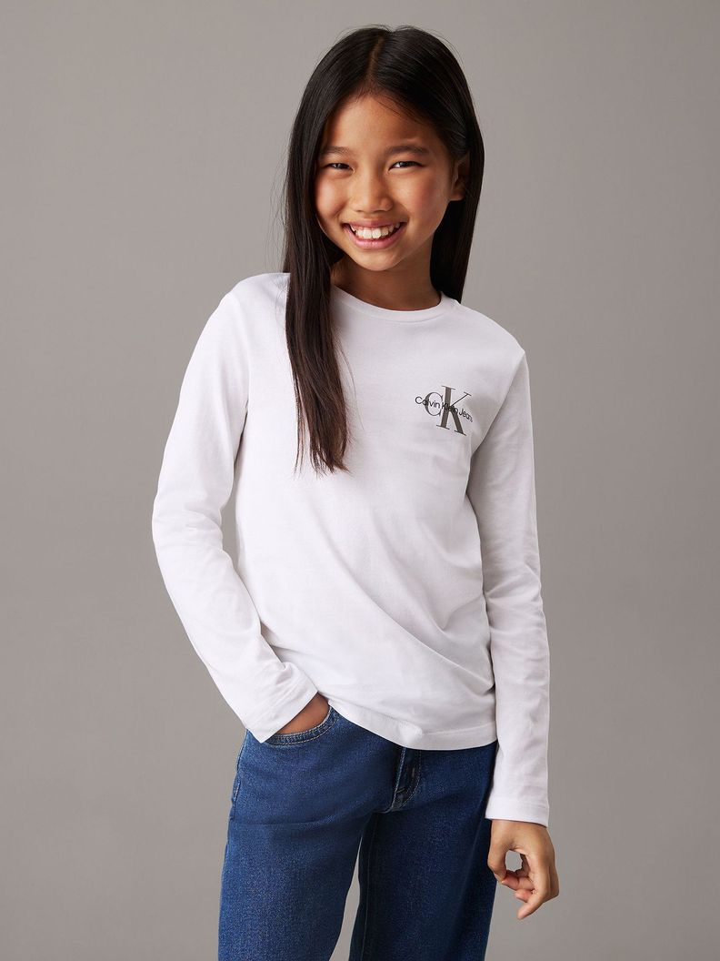 Polera Niño Chest Monologo Blanco Calvin Klein-1