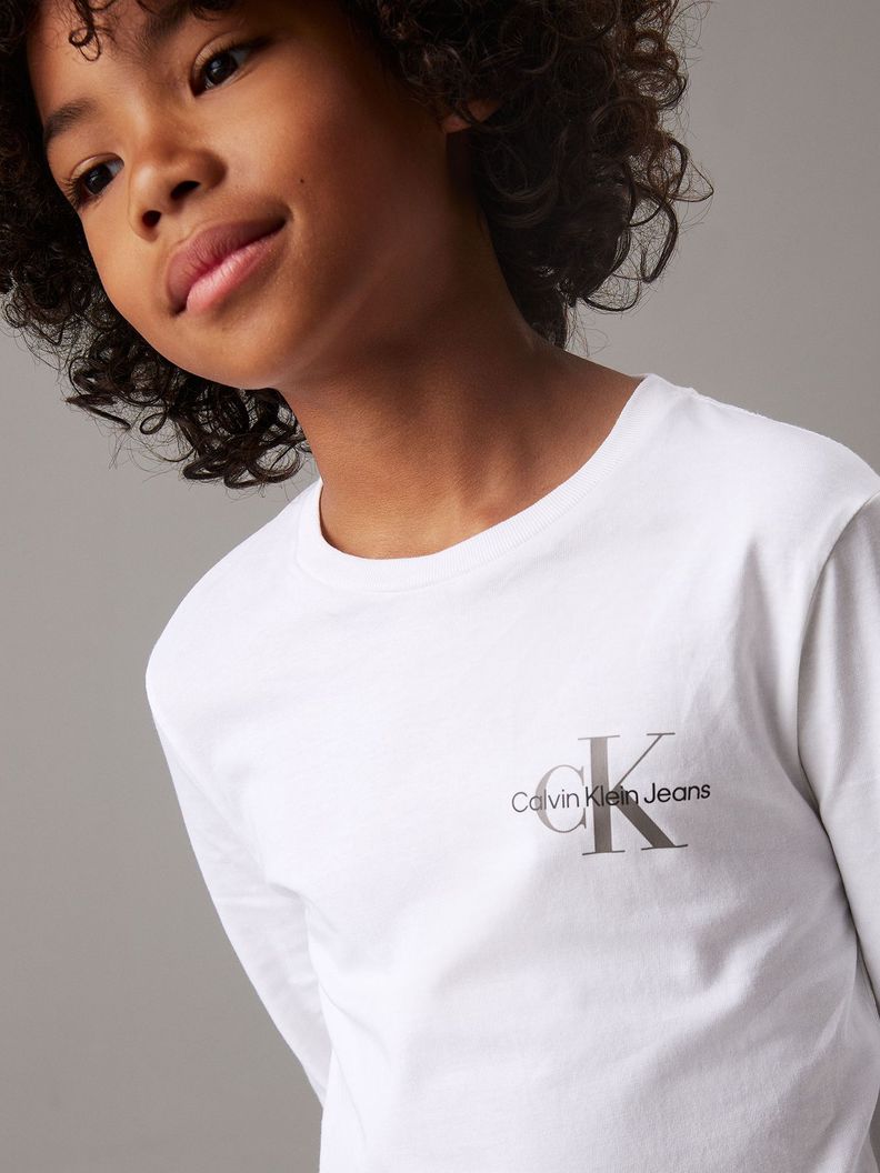 Polera Niño Chest Monologo Blanco Calvin Klein-6