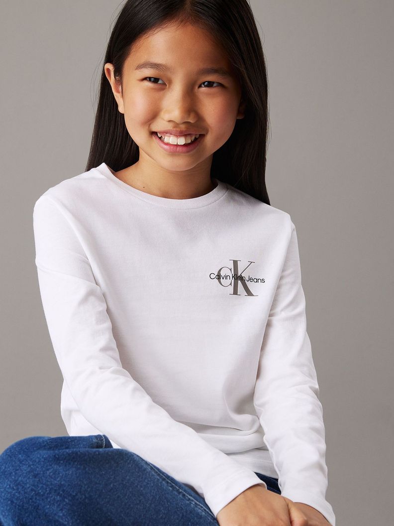 Polera Niño Chest Monologo Blanco Calvin Klein-7