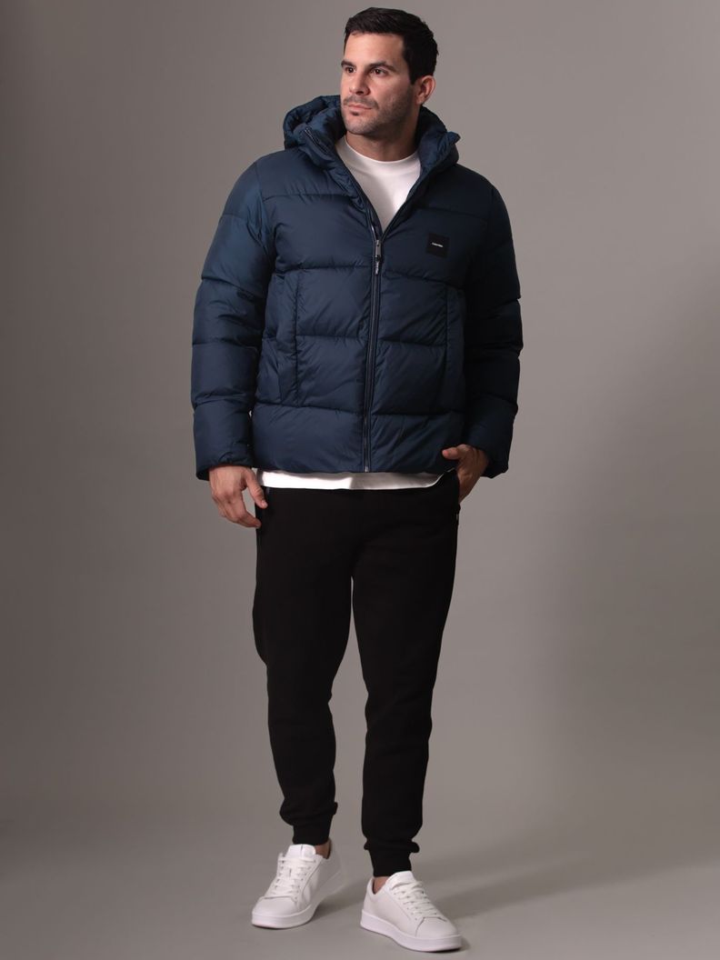 Parka con Gorro Quilt Puffer Azul Calvin Klein-1