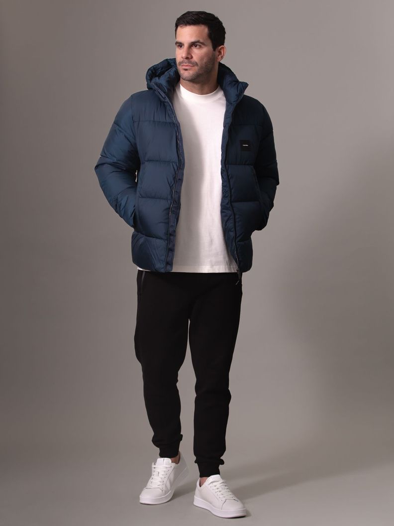 Parka con Gorro Quilt Puffer Azul Calvin Klein-3