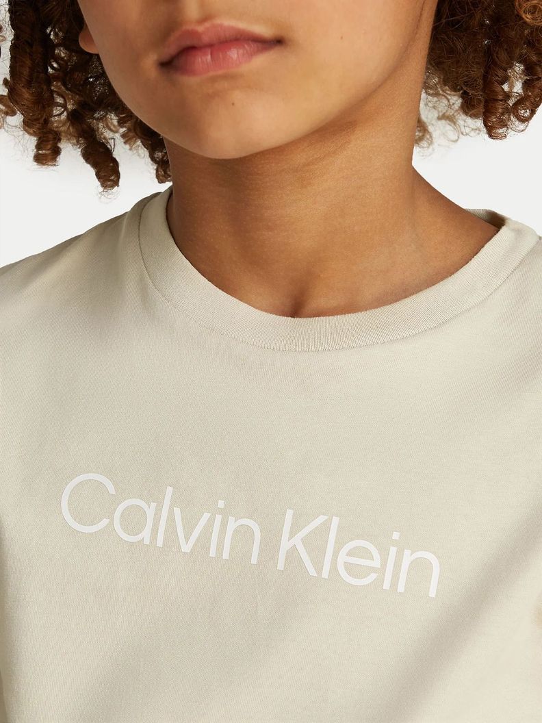 Polera Niño Logo Beige Calvin Klein-2