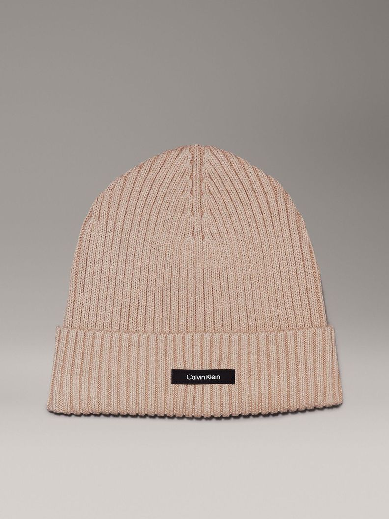 Gorro Classic Cotton Beige Calvin Klein-0