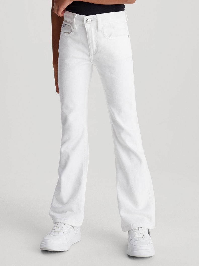 Jeans Niña Mid Rise Flared Blanco Calvin Klein-0