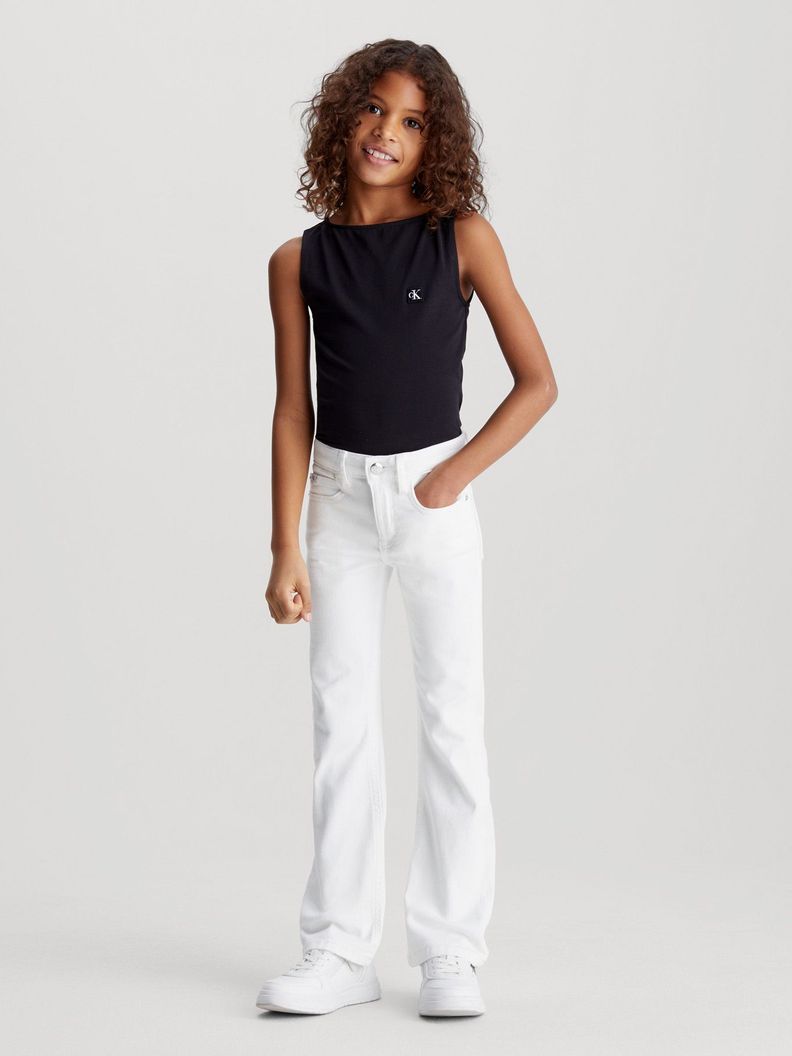 Jeans Niña Mid Rise Flared Blanco Calvin Klein-1