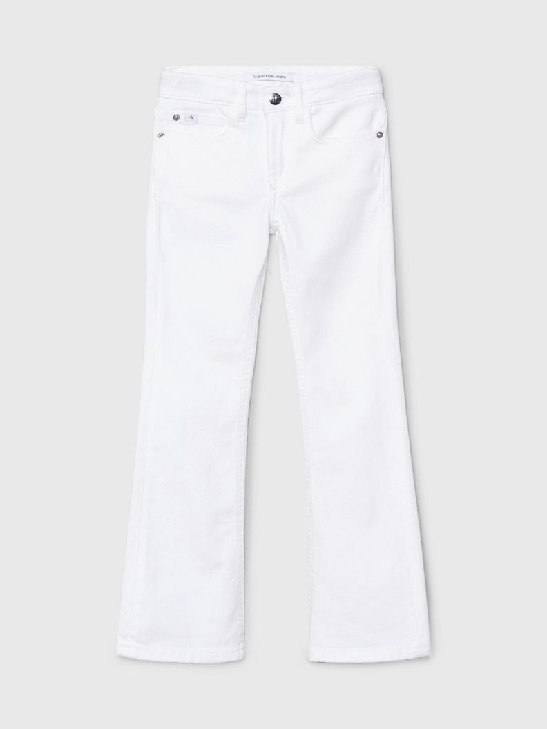 Jeans Niña Mid Rise Flared Blanco Calvin Klein-4