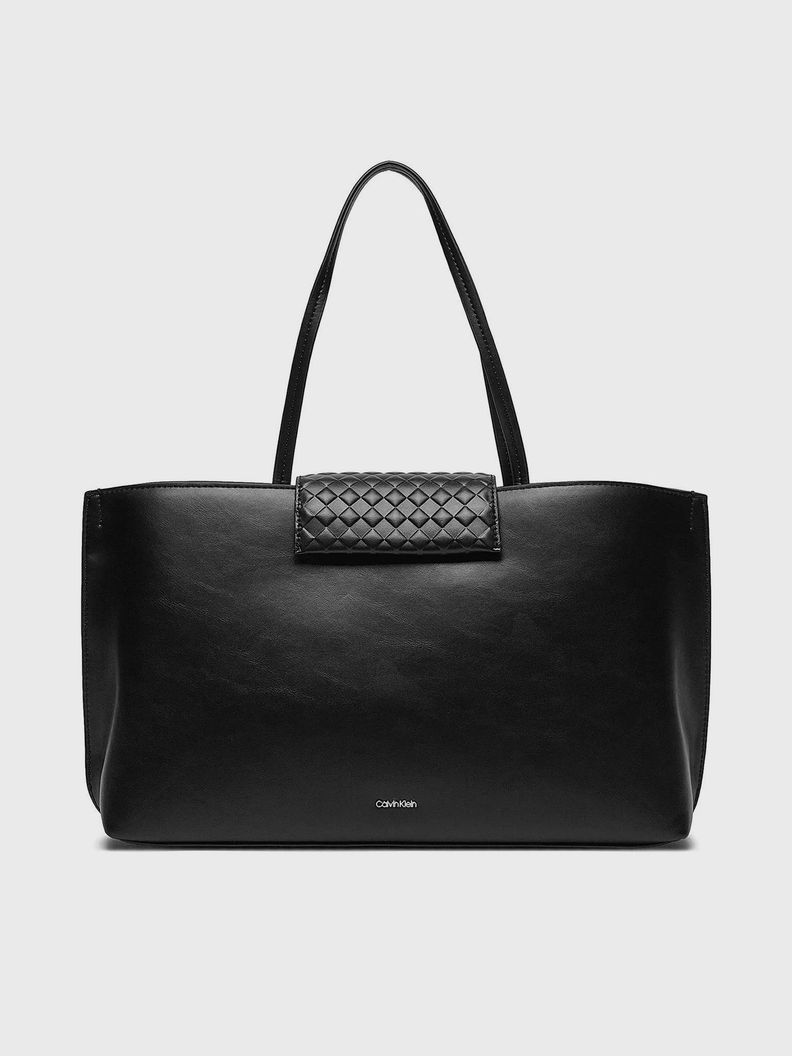 Cartera Mini Tote Quilt Negro Calvin Klein-0
