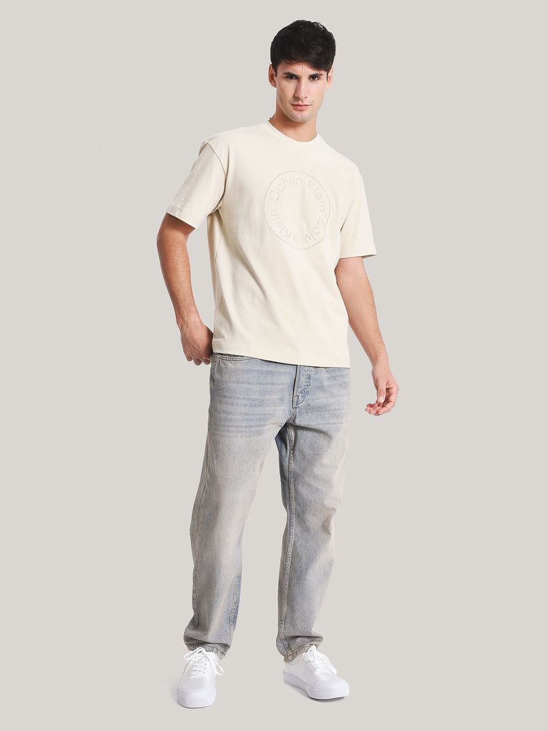 Polera Embroidered Emblem Beige Calvin Klein-1