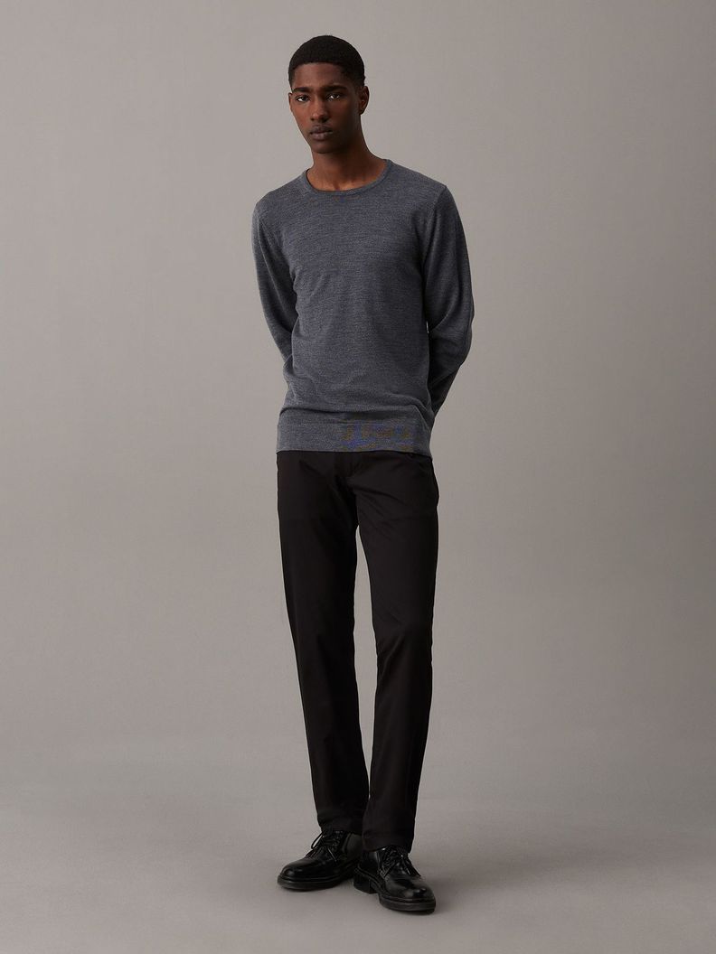 Sweater Superior Wool Crew Neck/Sw Gris Calvin Klein-1