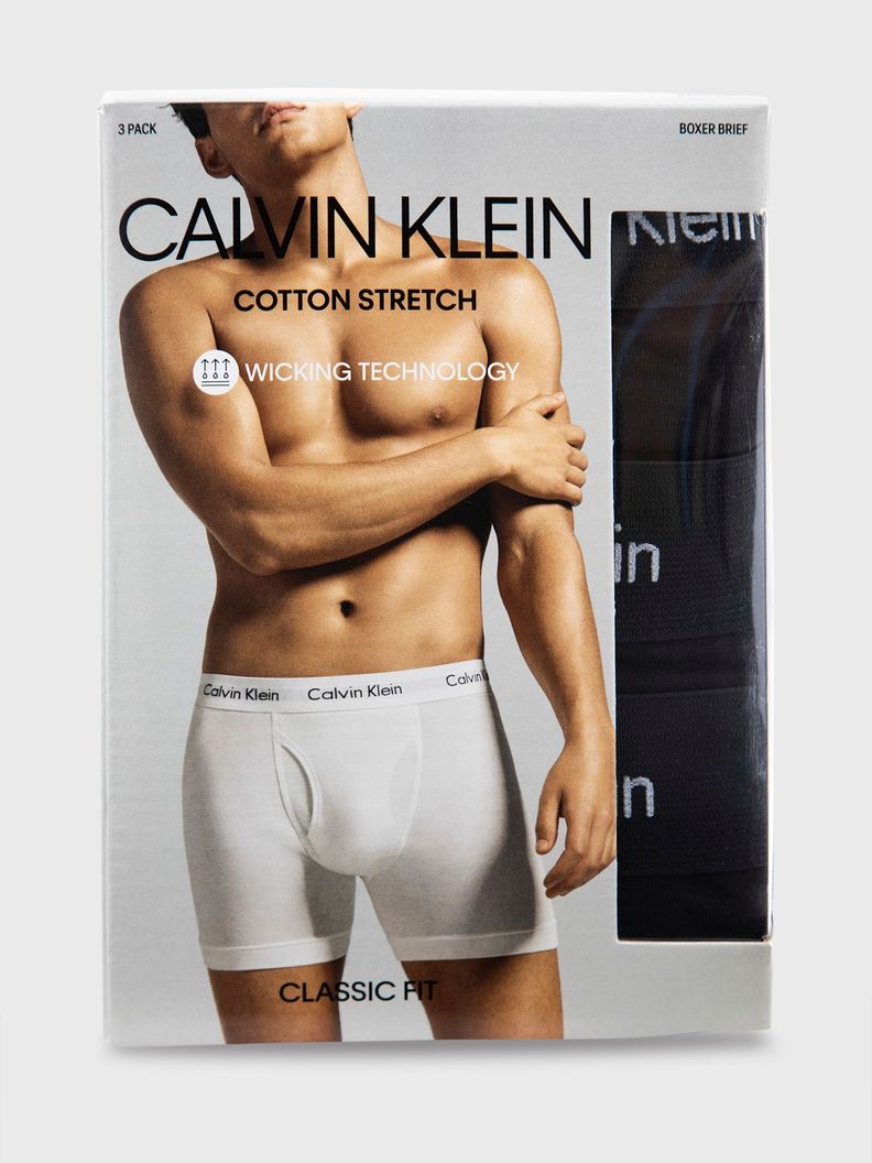 Pack 3 Bóxers Largos - Stretch Negro Calvin Klein-3