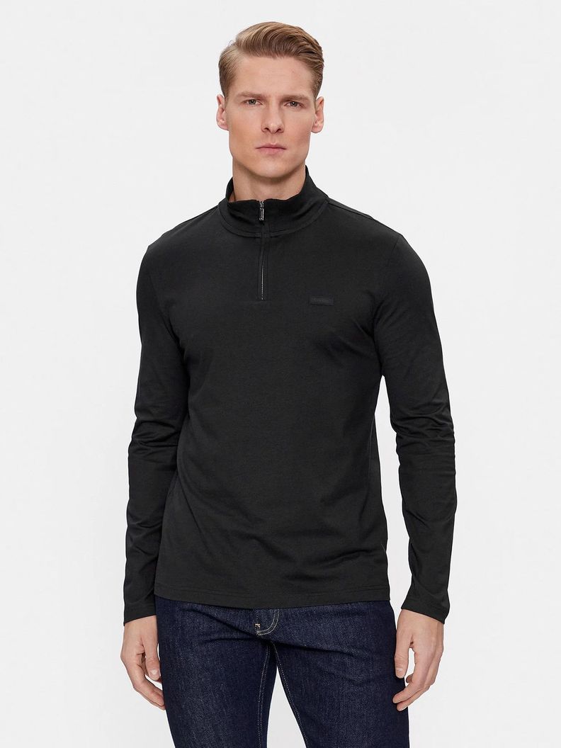 Polera Ls Smooth Cotton Negro Calvin Klein-0