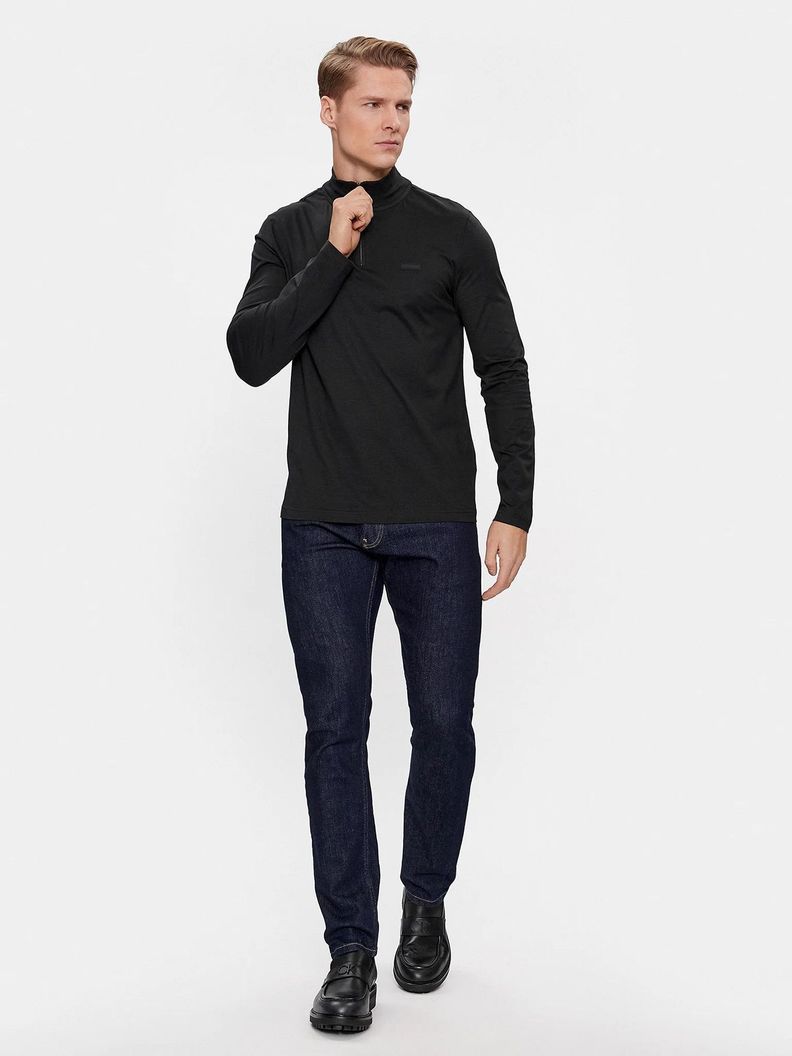 Polera Ls Smooth Cotton Negro Calvin Klein-1
