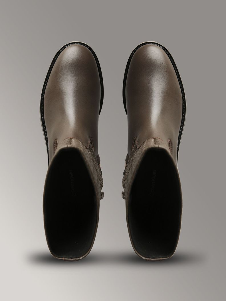 Botas Flat Ankle Mix Negro Calvin Klein-2