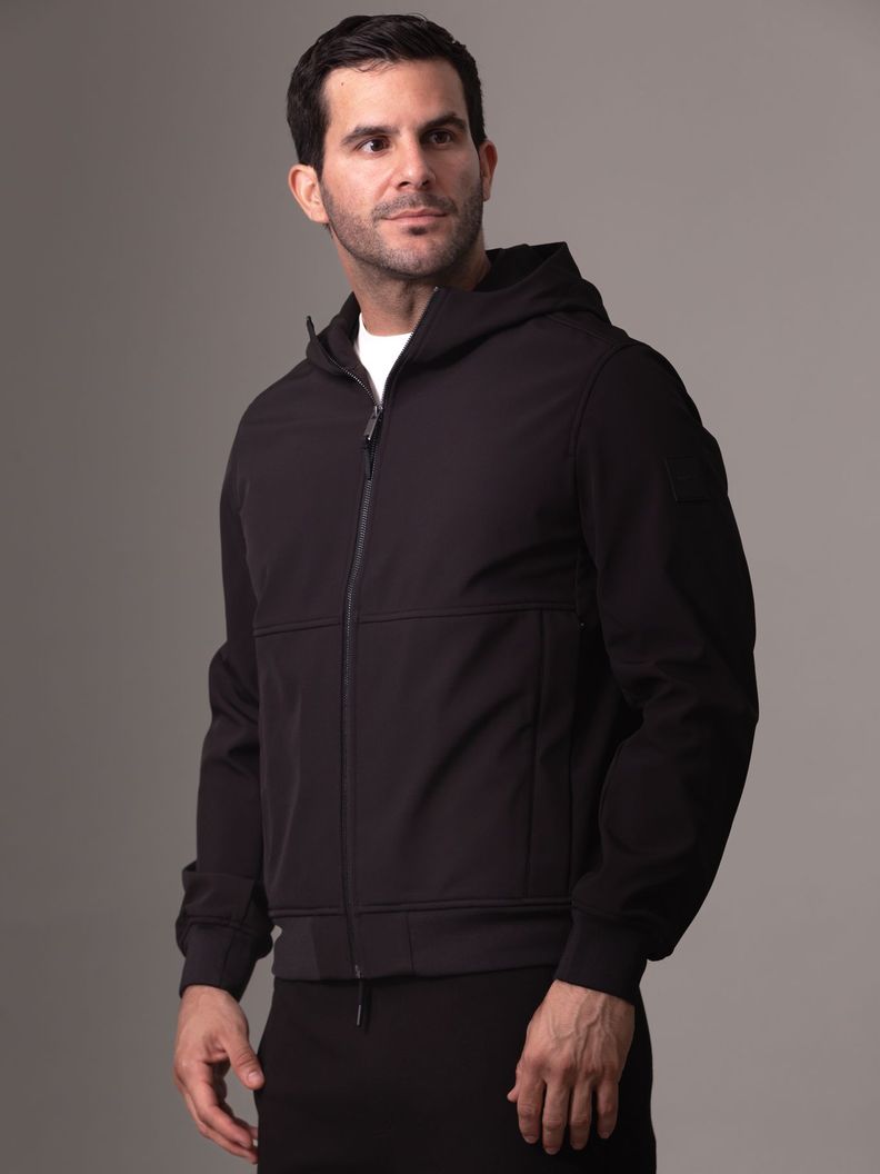Chaqueta con Gorro Softshell Negro Calvin Klein-0
