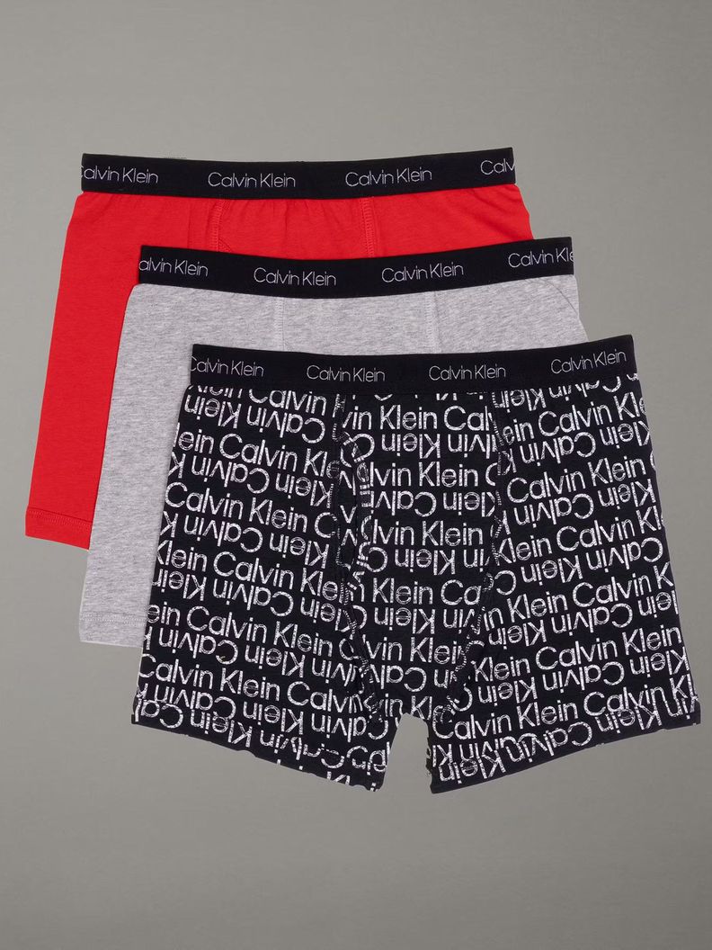 Pack 3 Boxer Brief Stretch Multicolor Nino Calvin Klein Surtido XS