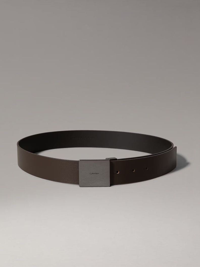 Cinturon Casual Plaque 35Mm Cafe Calvin Klein