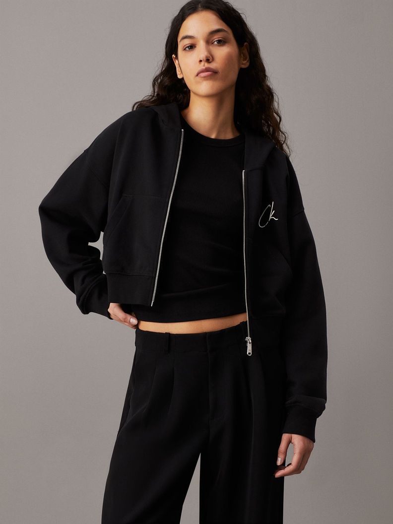 Polerón con Cierre Embroidered Negro Calvin Klein-0