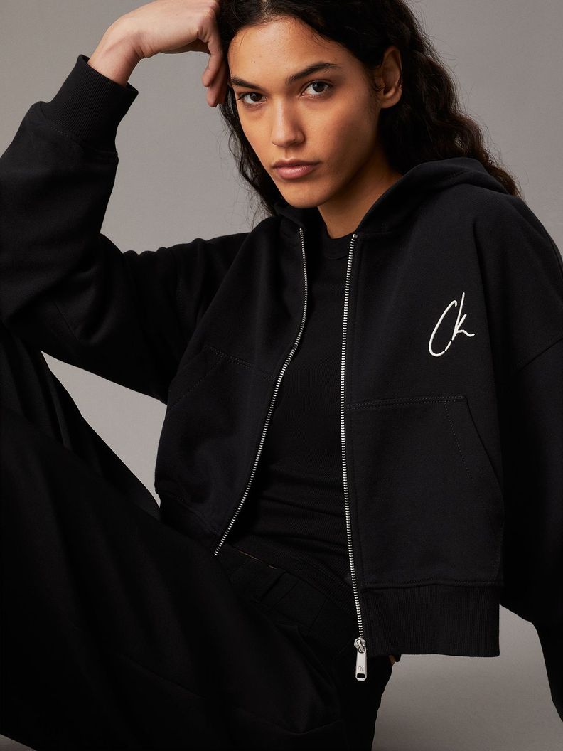Polerón con Cierre Embroidered Negro Calvin Klein-3