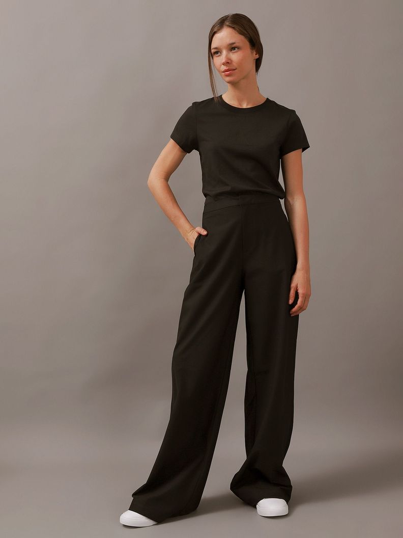 Pantalon Wide Leg Knit Negro Calvin Klein-1