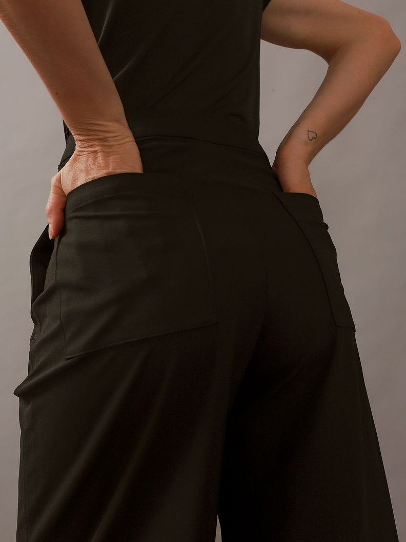 Pantalon Wide Leg Knit Negro Calvin Klein-3