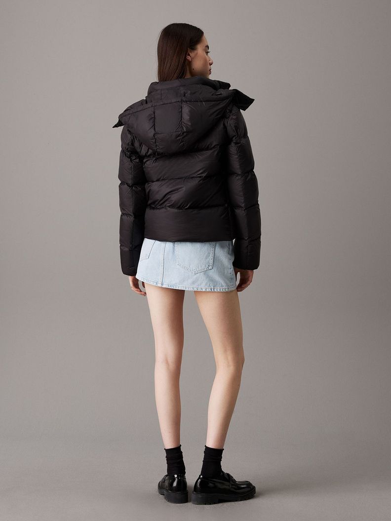 Parka Down Short Puffer Negro Calvin Klein-2
