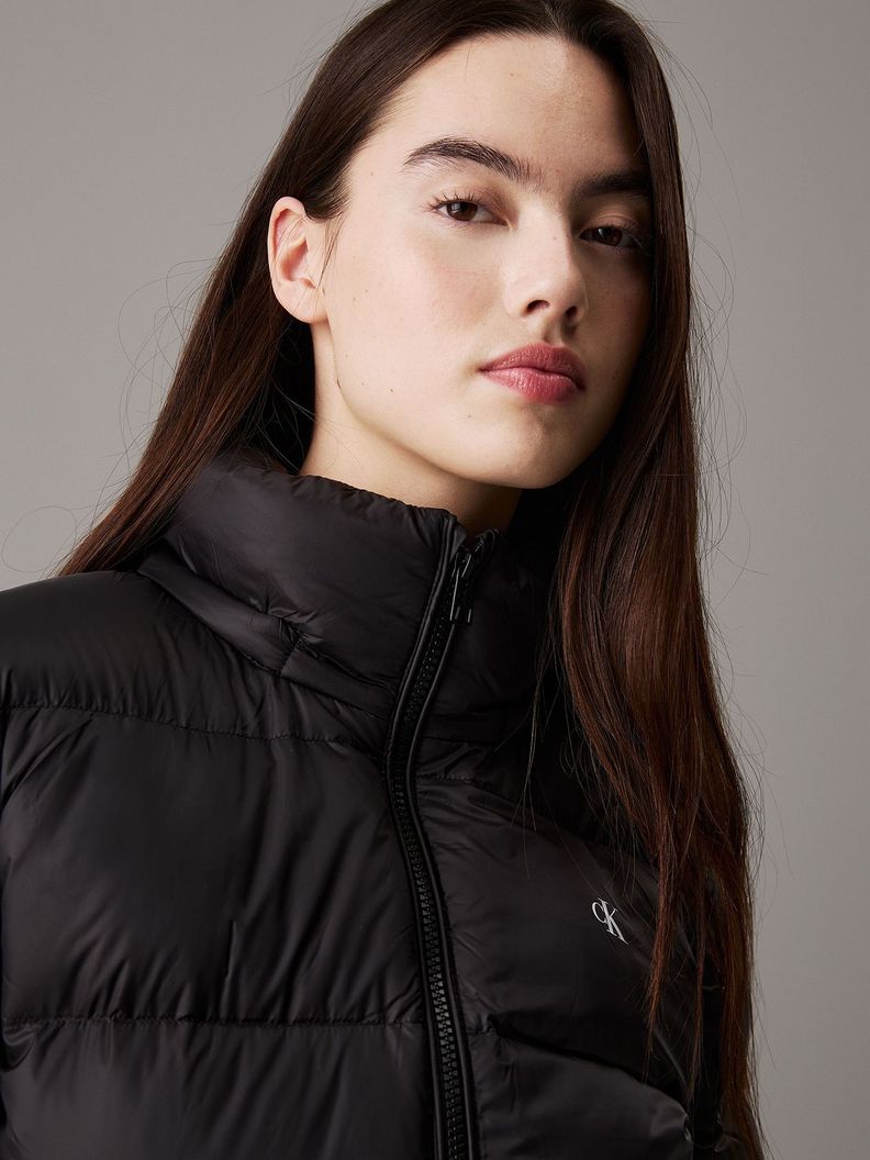 Parka Down Short Puffer Negro Calvin Klein-3