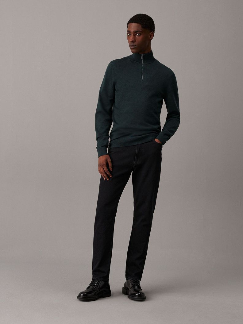 Sweater Merino Rws Quarter Zip Verde Calvin Klein-1