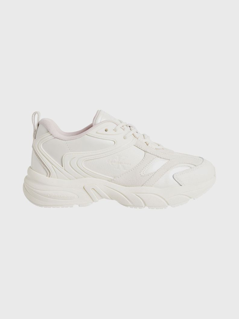 Zapatillas Tennis Low Lace Ml Mix Blanco Calvin Klein-4